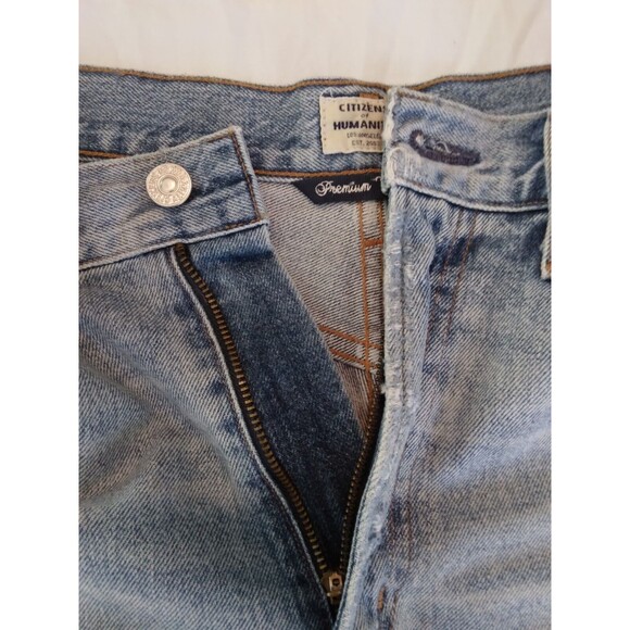 Citizens of Humanity Danielle Cut Off Denim Shorts 27 Light Wash Distressed High - Picture 5 of 10